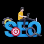 Ilustracja tła marketingu SEO w formie 3D